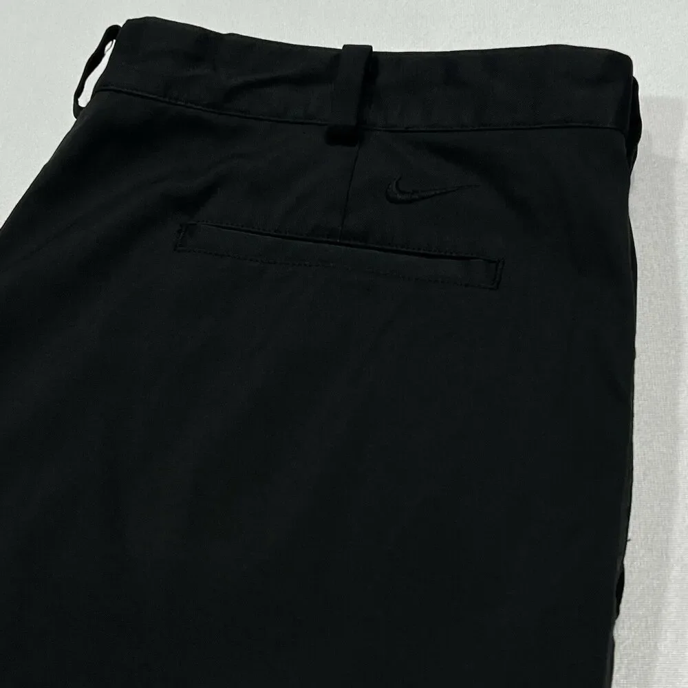 Nike Golf Shorts Men Black Performance Dri Fit Stretch Athletic‎ Chino Size 38